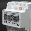 Qoltec Trójfazowy elektroniczny licznik | miernik zużycia energii na szynę DIN | 230V | LCD | 4P