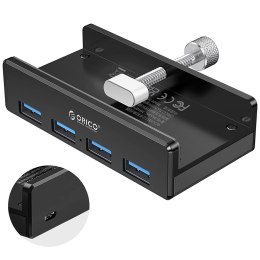 Orico Hub aktywny biurkowy 4*USB-A 5Gbps czarny