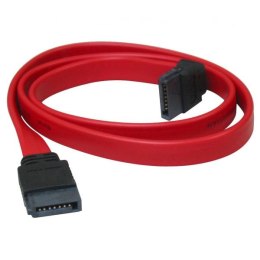 Kabel danych, SATA F - SATA F, 0.5 m, prostokątny, czerwony