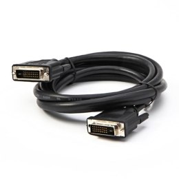 Video Kabel DVI (24+1) M - DVI (24+1) M, Dual link, 2m, chroniony, czarny, Logo blistr