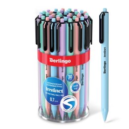 Berlingo, długopis automatyczny kulkowe, niebieskie, 30szt, 0.7mm, Instinct