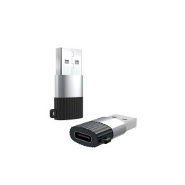 XO adapter z USB-C na USB typ A czarny mały