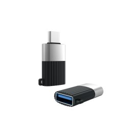 XO adapter z USB 3.0 na USB-C czarny OTG mały