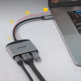 Unitek Adapter USB-C na HDMI 8K, USB-A, USB-C 100W