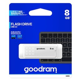 Goodram USB pendrive USB 2.0, 8GB, UME2, biały, UME2-0080W0R11, USB A, z osłoną