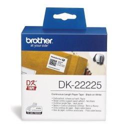 Brother rolki papierowe 38mm x 30.48m, biała, 1 szt., DK22225, do drukowania etykiet