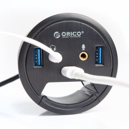 Orico Hub USB 3.1 biurkowy z kartą dźwiękową 5Gbps
