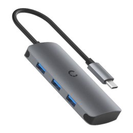 Hub 6w1 USB-C do 3x USB, USB-C, SD Card, Micro SD Card Cygnett SlimMate 100W (szary)