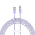 Kabel szybko ładujący Baseus USB-A do Lightning Explorer Series 2m, 2.4A (fioletowy)
