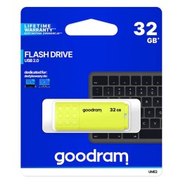 Goodram USB pendrive  USB 2.0, 32GB, UME2, żółty, UME2-0320Y0R11, USB A, z osłoną