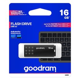 Goodram USB pendrive  USB 3.0, 16GB, UME3, czarny, UME3-0160K0R11, USB A, z osłoną