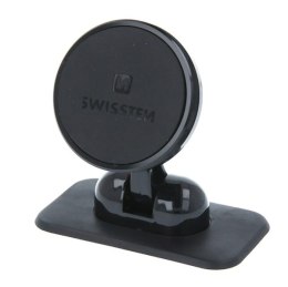 Uchwyt magnetyczny do telefonu lub GPS Swissten do samochodu, S-Grip Dashboard DM6, czarny, metal, z klejem, czarna, telefon