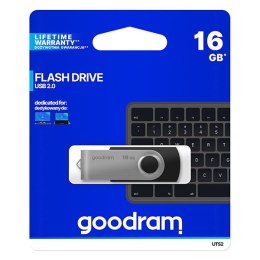 Goodram USB pendrive  USB 2.0, 16GB, UTS2, czarny, UTS2-0160K0R11, USB A, z obrotową osłoną