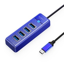 Orico Hub USB-C 4x USB-A 3.1 niebieski
