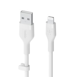 Belkin USB-A - Lightning silicone 2M White