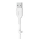 Belkin USB-A - Lightning silicone 2M White