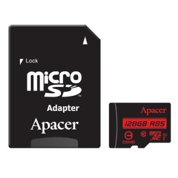 Apacer Karta pamięci Secure Digital Card V10, 128GB, micro SDXC, AP128GMCSX10U5-R, UHS-I U1 (Class 10), z adapterm