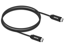 Avacom USB kabel (3.2 gen 2), USB C (M) - USB C (M), 1m, Power Delivery 60W, czarny, data + zasilanie