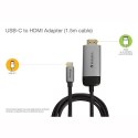 USB (3.1) hub 1-port, 49144, szara, długość przewodu 1,5m, Verbatim, adapter USB C na HDMI