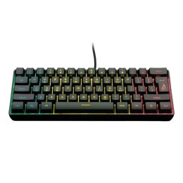 SureFire KingPin X1, 60% klawiatura RGB US, do gry, przewodowa (USB), czarna