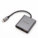 Unitek Czytnik kart SD/microSD z hubem USB-A