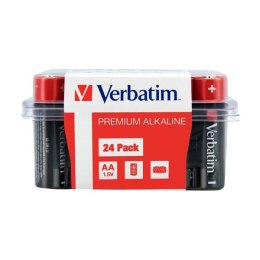 Bateria alkaliczna, AA, 1.5V, Verbatim, kartonik, 24-pack, 49505