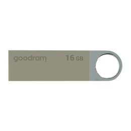 Goodram USB pendrive  USB 2.0, 16GB, UUN2, srebrny, UUN2-0160S0R11, USB A, z oczkiem na brelok