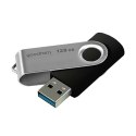 Goodram USB pendrive  USB 3.0, 128GB, UTS3, czarny, UTS3-1280K0R11, USB A, z obrotową osłoną