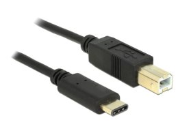 KABEL USB-C(M)->USB-B(M) 2.0 2M CZARNY DELOCK