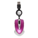 Verbatim Mysz Go Mini 49021, 1000DPI, optyczna, 3kl., przewodowa USB, różowa, mini