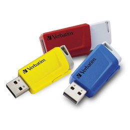 Verbatim USB pendrive  USB 3.0, 16GB, Store N Click, mix kolorów, 49306, USB A, z wysuwanym złączem. 3 szt