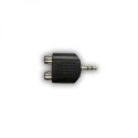 Audio redukcja, Jack (3,5mm) M - 2x CINCH F, stereo, czarna, Logo