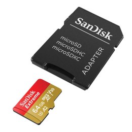 Karta pamięci SANDISK EXTREME microSDXC 64 GB 170/80 MB/s UHS-I U3 ActionCam (SDSQXAH-064G-GN6AA)