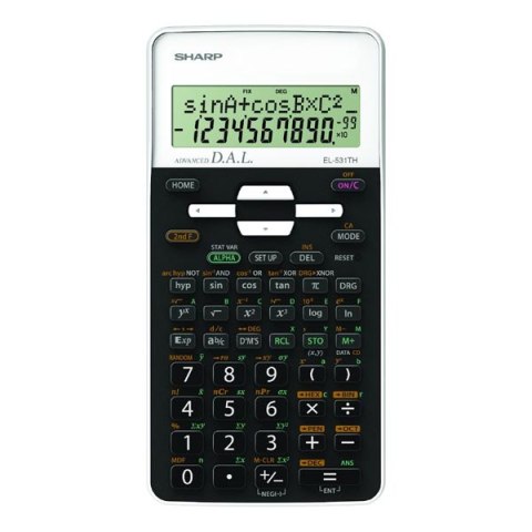 Sharp Kalkulator EL-531THWH, czarno-biały, szkolny