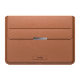 Skórzane etui / pokrowiec z funkcją podstawki INVZI do MacBook Pro/Air 15"/16" (brązowe)