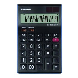 Sharp Kalkulator EL-145TBL, czarno-niebieski, stołowy, 14 miejsc