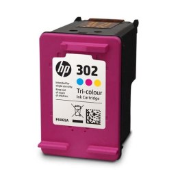 HP oryginalny ink / tusz F6U65AE, HP 302, color, 165/165/165s, 4ml, HP OJ 3830,3834,4650, DJ 2130,3630,1010, Envy 4520
