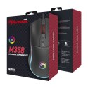 Marvo Mysz M358, 7200DPI, optyczna, 7kl., przewodowa USB, czarna, do gry, podświetlona