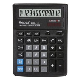 Rebell Kalkulator RE-BDC412 BX, czarna, biurkowy, 12 miejsc