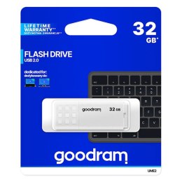 Goodram USB pendrive  USB 2.0, 32GB, UME2, biały, UME2-0320W0R11, USB A, z osłoną