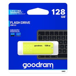 Goodram USB pendrive  USB 2.0, 128GB, UME2, żółty, UME2-1280Y0R11, USB A, z osłoną
