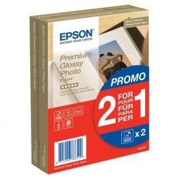 Epson Premium Glossy Photo Pa, foto papier, promo 1+1 gratis typ połysk, biały, 10x15cm, 4x6