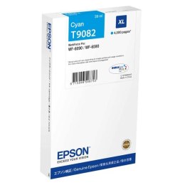 Epson oryginalny ink / tusz C13T908240, T9082, XL, cyan, 39ml, Epson WorkForce Pro WF-6090DW