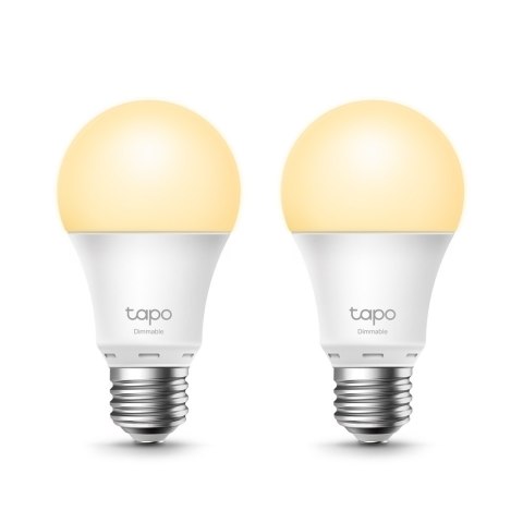 LED żarówka TP-LINK Tapo L510E, E27, 220-240V, 8.7W, 806lm, 2700k, ciepła biel, 15000h, stmívatelná chytrá Wi-Fi žárovka, 2 kusy