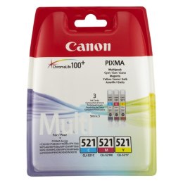 Canon oryginalny ink / tusz CLI521, cyan/magenta/yellow, blistr z ochroną, 3x9ml, 2934B011, Canon iP3600, iP4600, MP620, MP630, 