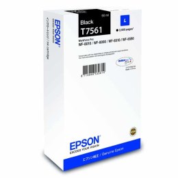 Epson oryginalny ink / tusz C13T756140, T7561, L, black, 2500s, 50ml, 1szt, Epson WorkForce Pro WF-8590DWF