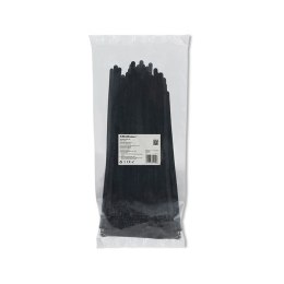 Qoltec Opaski zaciskowe wielorazowe/trytki | 7.2*250mm | Nylon66 UV | Czarne