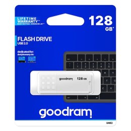 Goodram USB pendrive  USB 2.0, 128GB, UME2, biały, UME2-1280W0R11, USB A, z osłoną
