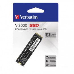 Dysk SSD wewnętrzny Verbatim NVMe, 512GB, GB, Vi3000 M.2, 49374, 3300 MB/s-R, 2500 MB/s-W Opakowanie otwarte