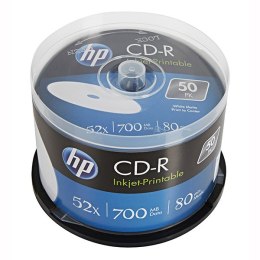 HP CD-R, CRE00017WIP-3, 69312, Printable, 50-pack, 700MB, 52x, 80min., 12cm, spindle, do archiwizacji danych